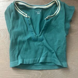 Urban outfitters out from under go for gold seamless top, size xs/s